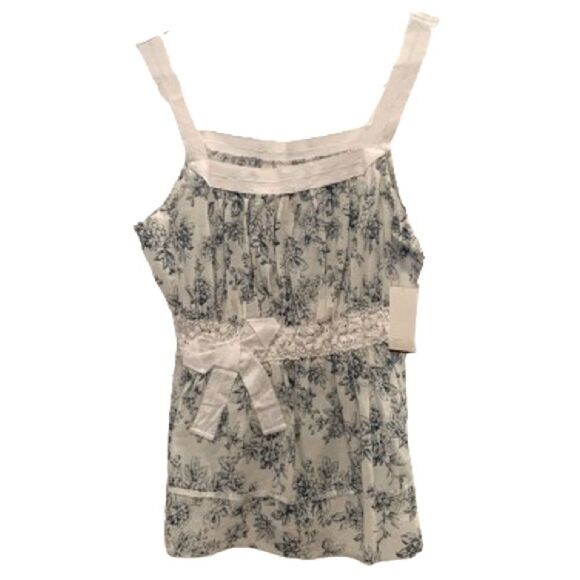 Women’s Toile Top Floral Print Sleeveless by Twill Twenty Two Anthropologie P/S - Picture 1 of 11